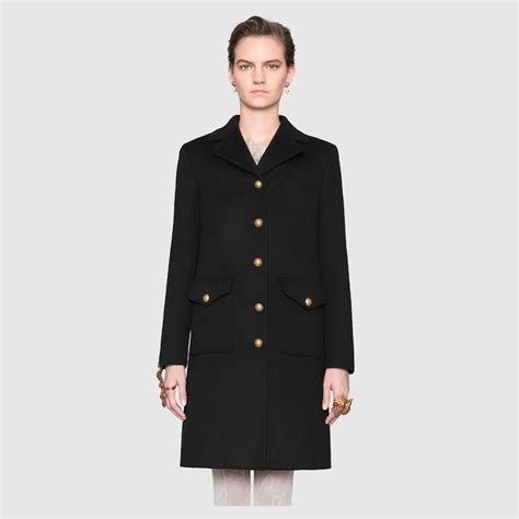 cappotto nero gucci donna|Gucci Cappotto Pesante .